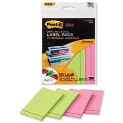 Post-it® Super Sticky Label Pads 47.6x73mm Pink and Green Ref 2900-PG [100 Labels]