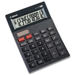 Canon AS-120 Calculator Desktop Battery/Solar Mark-up 12 Digit 3 Memory Keys Dark Grey Ref 4582B001AA