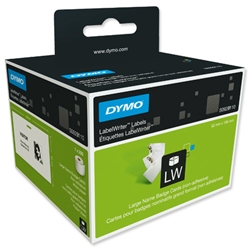 Dymo 4XL Labels Large Name Badge Label 51x107mm [for Labelwriter 4XL] Ref S0929110 [250 Labels]