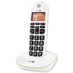 Doro PhoneEasy 100w Telephone Single Cordless Big Buttons 20-entry Phonebook 1 Caller ID Ref 100wSingle