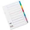 Concord Index Multicolour-tabbed Mylar-Reinforced 2 Holes 10-Part A5 White Ref CS76