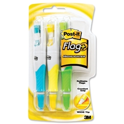 Post-it® Index Highlighter Comfort Grip 2-5mm Line Assorted Ref 690-HL3Asstd [Pack 3]