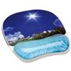 Fellowes Mouse Pad with Gel Wrist Rest Support Tropical - 9202601