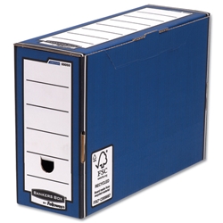 Fellowes R-Kive Premium Transfer File W127xD359xH254mm Blue and White Ref 00059-FF [Pack 10]