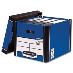 Fellowes R-Kive Premium 726 Archive Storage Box W330xD381xH298mm Blue and White Ref 7260602 [Pack 10]