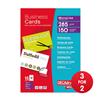 DECAdry MicroLine Business Cards 285gsm Bright White Ref OCB3261-3 (150 Cards) - 3 for 2