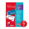 DECAdry Place Cards for Folding 200gsm 6 per A4 Sheet Ref OCB3713-3 (Pack 132 Cards) - 3 for 2