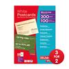 DECAdry Postcards 200gsm Microperforated 4 per A4 Sheet Ref OCB3325 (Pack 100 Cards) - 3 for 2