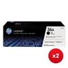 Hewlett Packard (HP) No. 36A Laser Cartridge Ref CB436AD (Pack 2) x 2 - Bundle Cashback Offer