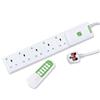 Philex Remote Controlled Extension Lead 5-Way Range 30m Lead 1.5m White Ref 76944R