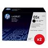 Hewlett Packard (HP) No. 05X Laser Cartridge Black Ref CE505XD (Pack 2) x 2 - Bundle Cashback Offer