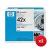 Hewlett Packard (HP) No. 42X Toner Cartridge Black Ref Q5942X (Pack 1) x 2 - Bundle Cashback Offer