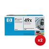 Hewlett Packard (HP) No. 49X Laser Cartridge Black Ref Q5949X (Pack 1) x 2 - Bundle Cashback Offer
