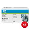 Hewlett Packard (HP) No. 49X Laser Cartridge Black Ref Q5949XD (Pack 2) x 2 - Bundle Cashback Offer