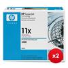 Hewlett Packard (HP) No. 11X Laser Cartridge Black Ref Q6511X (Pack 1) x 2 - Bundle Cashback Offer