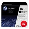 Hewlett Packard (HP) No. 11X Laser Cartridge Black Ref Q6511XD (Pack 2) x 2 - Bundle Cashback Offer