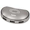 Hama USB 4 Port Docking Hub USB 2.0 Silver Ref 78484 Hama USB 4 Port Docking Hub USB 2.0 Silver Ref 78484