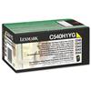 Lexmark Laser Toner Cartridge Page Life 2000pp Yellow - C540H1YG
