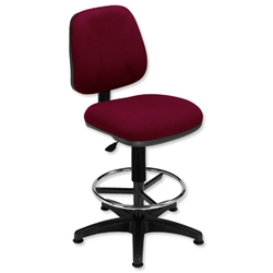 Trexus Intro Operators Office Chair High Rise Back H410mm Seat W490xD450xH650-780mm Burgundy