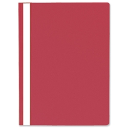Rexel Report Flat File Lightweight Polypropylene with Indexing Strip A4 Red Ref 12602RD [Pack 25]
