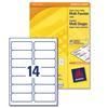 Avery Multifunction Copier Labels 14 per Sheet 105x42.3mm - 3653