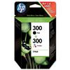 HP No. 300 Inkjet Cartridge Black/Colour [Pack 2] - CN637EE