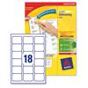 Avery Addressing Labels Laser Jam-free 18 per Sheet 63.5x46.6mm White Ref L7161-100 [1800 Labels]