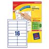 Avery Addressing Labels Laser Jam-free 16 per Sheet 99.1x33.9mm White Ref L7162-100 [1600 Labels]