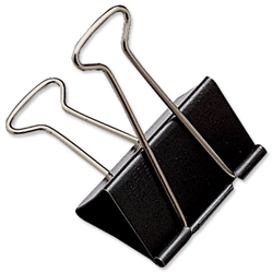 Whitecroft Foldback Clip 24mm Black Ref 23731 [Pack 10]