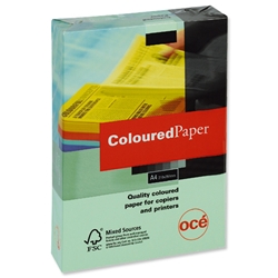 Data Colours Multifunctional Paper Coloured Ream-Wrapped 80gsm A4 Green Ref 87365 [500 Sheets]