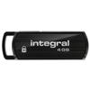 Integral 360 Secure USB Drive Rotating-socket Capless ID System 256-bit 4GB Black Ref INFD4GB360SEC