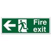 Stewart Superior Fire Exit Sign Man and Arrow Left - SP120PVC