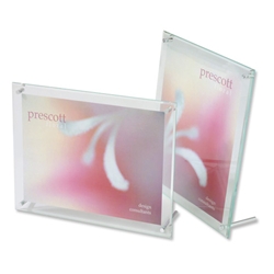 Deflecto Sign or Menu Display Holder Bevelled Edge Acrylic 102x152mm Clear Ref DE799493 - Item image