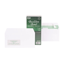 Basildon Bond Envelopes Recycled Wallet Window Peel and Seal 100gsm DL White Ref D80276 [Pack 100]