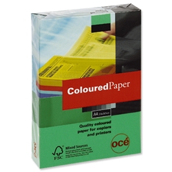 Data Colours Multifunctional Paper Coloured Ream-Wrapped 80gsm A4 Deep Green Ref 5276 [500 Sheets]
