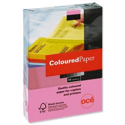 Data Colours Multifunctional Paper Coloured Ream-Wrapped 80gsm A4 Salmon Ref 6034 [500 Sheets]