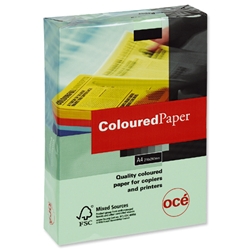 Data Colours Multifunctional Paper Coloured Ream-Wrapped 80gsm A4 Emerald Green Ref 87376 [500 Sheets]