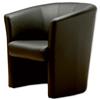Trexus Plus Tub Chair Leather W720xD660xH760mm Black