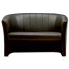 Trexus Plus Tub Sofa Leather W1220xD660xH760mm Black