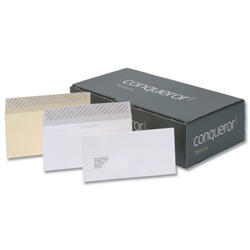 Conqueror Envelopes Wallet Peel and Seal Wove High White DL Ref CWE1439HW [Pack 500]