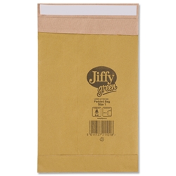 Jiffy Padded Bag Envelopes No.1 Brown 165x280mm Ref JPB-1 [Pack 100]