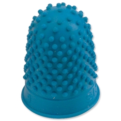Quality Thimblette Rubber for Note-counting Page-turning Size 1 Medium Blue Ref 265486 [Pack 10]