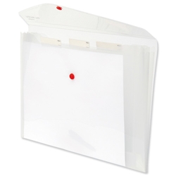 Snopake Polyfile Trio Electra Wallet File Polypropylene with Pocket Foolscap Clear Ref 14966 [Pack 5]