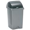 Roll Top Waste Bin Composite Plastic W280xD310xH460mm 24 Litres Metallic