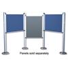 Nobo Modular Display System Upright Pole 100x60xH1976xmm and Base 300x