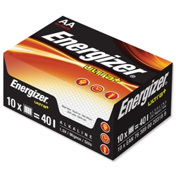 Energizer UltraPlus Batteries AA Bulk Pack Ref 636583 [Pack 40] - Item image
