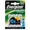 Energizer Battery Rechargeable NiMH LR06 1.2V AA [Pack 4] - 625997
