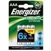 Energizer Battery Rechargeable NiMH LR03 1.2V AAA [Pack 4] - 627948