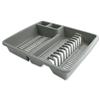 Dish Drainer Plastic for Standard Draining Boards Silver