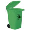 Wheelie Bin High Density Polythene with Rear Wheels 240 Litre Green